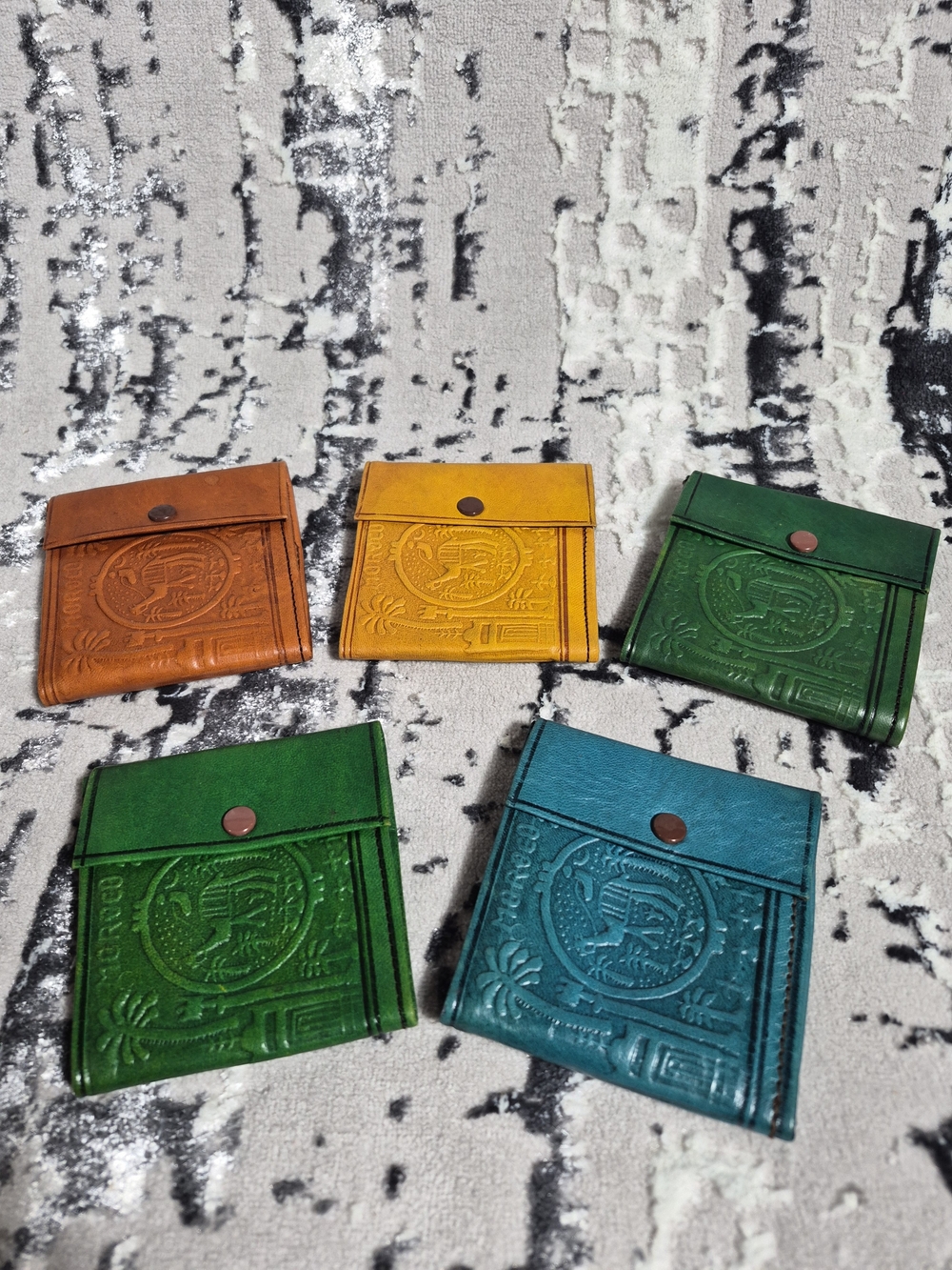 Moroccan Wallet Genuine Leather Bifold Coin Handmade Pocket Unisex Small